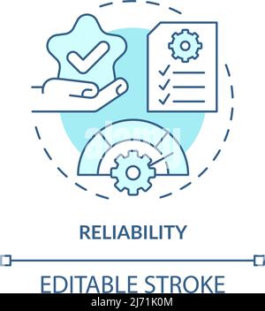 Icona concettuale affidabilità turchese Illustrazione Vettoriale