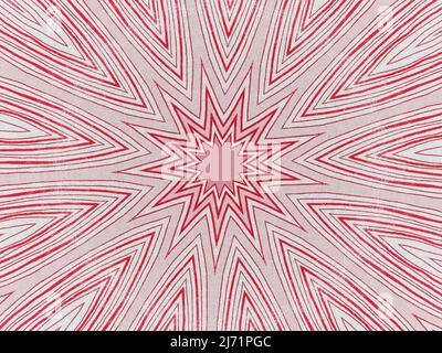 Illustrazione di forme geometriche astratte e linee distorte. Foto Stock