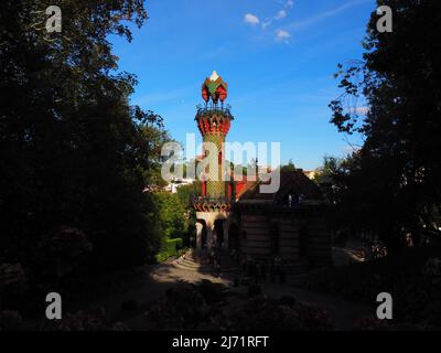 Comillas, comune cantabrico famoso per il suo palazzo e il capriccio di Gaudí. Spagna. Foto Stock