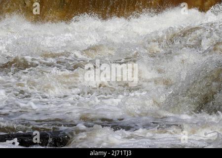 Forte corrente in un fiume selvaggio, Chateauguay River, provincia di Quebec, Canada Foto Stock
