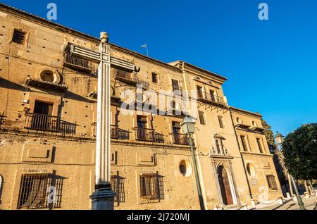 Abadía del Sacromonte. Abbazia del 17th-c. sul Monte Valparaíso con cappelle sotterranee, visite guidate e viste panoramiche. Foto Stock