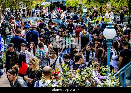 2022-05-03 14:06:18 03-05-2022, Parigi - molti olandesi sono in vacanza a Disneyland Parigi in Francia. Folle a Disneyland Parigi durante le vacanze di maggio. Foto: ANP / Hollandse Hoogte / Jeffrey Groeneweg netherlands out - belgium out Foto Stock