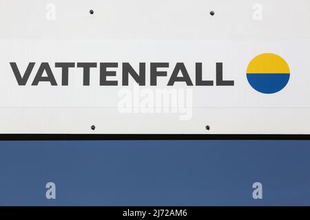 Kolding, Danimarca - 16 agosto 2020: Vattenfall è una società elettrica svedese, interamente controllata dal governo svedese Foto Stock