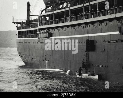 ***** rivestimento in uscita. Agosto 16, 1937. Foto Stock