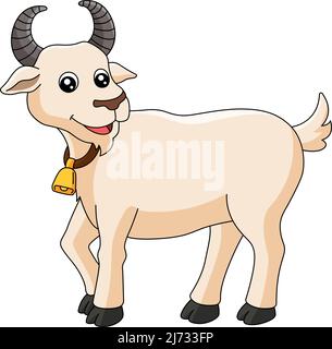 Capra Cartoon Coloured clipart Illustrazione Illustrazione Vettoriale