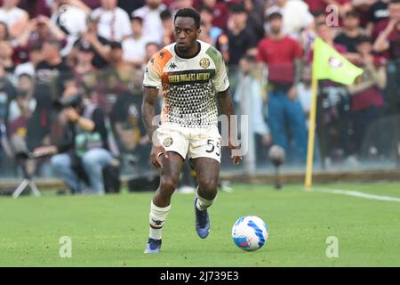 Ridgeciano HAPS (Venezia FC) in azione durante la serie A 2021/22 match tra US. Salernitana 1919 e Venezia FC. Allo stadio Arechi (foto di Agostino Gemito / Pacific Press) Foto Stock