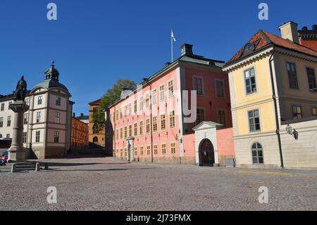 Birger Jarls Torg, una piazza pubblica su Riddarholmen in Gamla stan, la città vecchia di Stoccolma, Svezia. Foto Stock