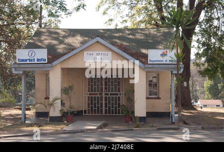 Ufficio delle imposte, edifici amministrativi antichi, Blantyre, Malawi, Africa. La prima missione e amministrazione coloniale del Malawi fu fondata a Blanty Foto Stock