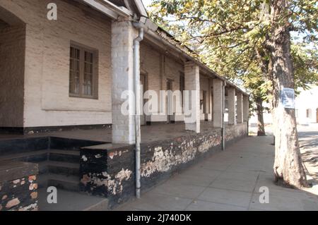 Vecchi edifici amministrativi, Blantyre, Malawi, Africa. La prima missione e amministrazione coloniale del Malawi fu fondata a Blantyre da college Foto Stock