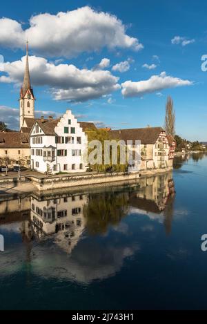 Stein am Rhein, Canton Sciaffusa, Svizzera Foto Stock