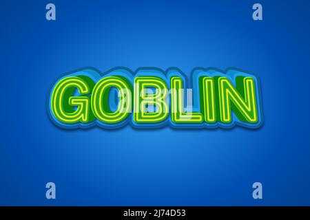 Effetti di testo modificabili Goblin , parole e font possono essere modificati Illustrazione Vettoriale