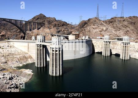 Hoover Dam al lago Mead vicino a Las Vegas, USA, Nevada Foto Stock
