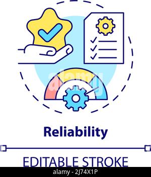Icona del concetto di affidabilità Illustrazione Vettoriale
