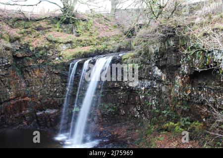 Cascate di Dalcairney - Scozia Foto Stock