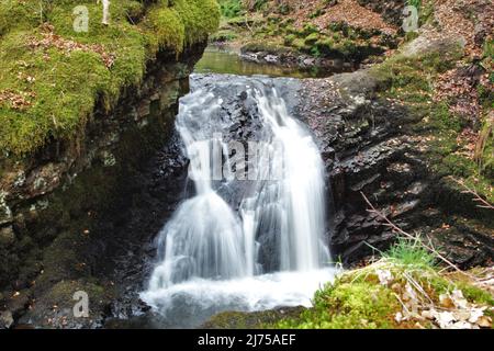 Cascate di Dalcairney - Scozia Foto Stock