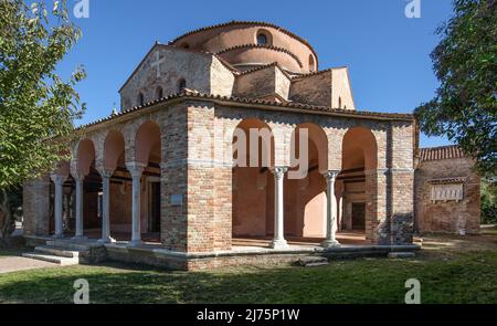 Italien Venedig Torcello -38 Kirche Santa Fosca 11-12 JH Ansicht von Nordwesten Foto Stock