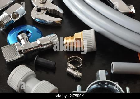 Attrezzi per idraulici e materiali Foto stock - Alamy