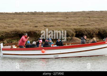 Morston Quay, Norfolk, Regno Unito - 18 Aprile 2021: Affacciato sulle fangose piane, norfolk Foto Stock