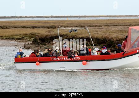 Morston Quay, Norfolk, Regno Unito - 18 Aprile 2021: Affacciato sulle fangose piane, norfolk Foto Stock