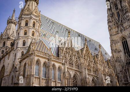 Cattedrale di Santo Stefano a Vienna chiamata Stephansdom nel centro della città, Foto Stock