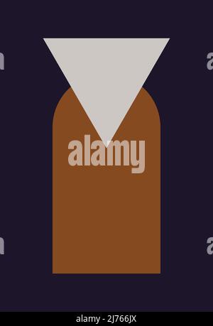 Sfondo artistico astratto con elementi spot vettoriali acquerelli. Decorazione a pennello con poster in acrilico artistico. Astrazione boho. Illustrazione Vettoriale