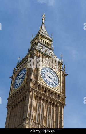 6 maggio 2022. Restaurata Elizabeth Tower, Big ben, Londra, Regno Unito Foto Stock