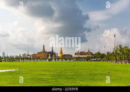 Palazzo reale, Grand Palace, Wat Phra Kaeo, Tempio del Buddha di Smeraldo, Bangkok, Thailandia, Asia Foto Stock