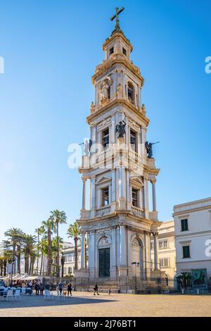 Pompei, Italia; 24 aprile 2022 - veduta del Santuario della Vergine del Rosario, Pompei, Italia. Foto Stock