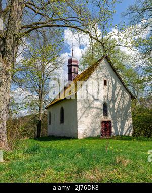 Germania, Rottweil, la Michaelskapelle sorge vicino al Neckarburg su una collina allungata circolante nella zona cittadina di Rottweil. Foto Stock