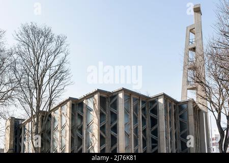 Berlino, Hansaviertel, International Building Exhibition, Hansaplatz, Chiesa cattolica di Sant'Ansgar Foto Stock