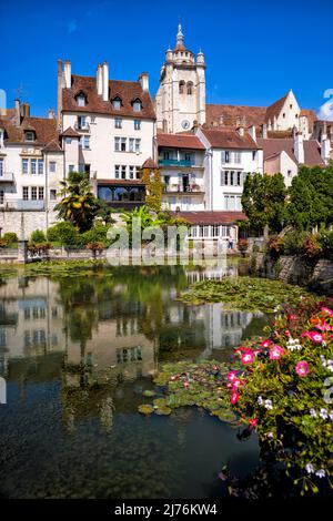 Dole, case sul Canal des Tanneurs Foto Stock