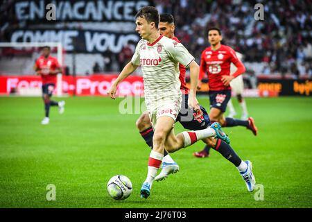 Aleksandr GOLOVIN di Monaco durante il campionato francese Ligue 1 partita di calcio tra LOSC Lille e AS Monaco il 6 maggio 2022 allo stadio Pierre Mauroy a Villeneuve-d'Ascq vicino Lille, Francia - Foto Matthieu Mirville / DPPI Foto Stock