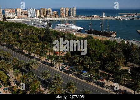 puerto mercante, Malaga foto: © Rosmi Duaso/fototext,BCN. Foto Stock