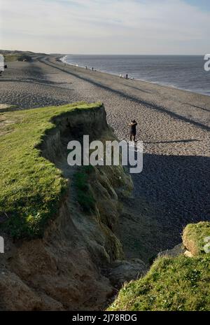 shingle beach weybourne norfolk inghilterra Foto Stock
