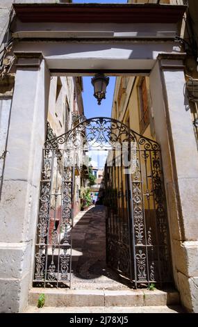 Scene di strada a Malaga città, Andalucía, Costa del Sol, Spagna Foto Stock