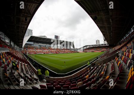 LONDRA, REGNO UNITO. MAGGIO 7th Brentford Community Stadium è stato raffigurato durante la partita della Premier League tra Brentford e Southampton al Brentford Community Stadium di Brentford sabato 7th maggio 2022. (Credit: Federico Maranesi | MI News) Foto Stock