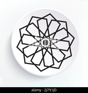 Elementi decorativi vintage. Motivo orientale Illustrazione Vettoriale