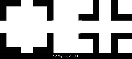 Zoom avanti e indietro. Schermo intero e schermo non intero. Vettori di messa a fuoco e frame. Vettore modificabile. Illustrazione Vettoriale