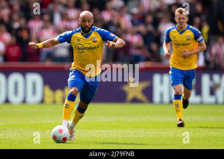 LONDRA, REGNO UNITO. MAGGIO 7th durante la partita della Premier League tra Brentford e Southampton al Brentford Community Stadium di Brentford sabato 7th maggio 2022. (Credit: Federico Maranesi | MI News) Credit: MI News & Sport /Alamy Live News Foto Stock