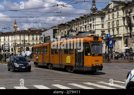 2022-05-07 13:02:43 TORINO - la città di Torino dove si svolge la finale del Concorso di canzoni Eurovisione. Piazza Vittorio Veneto. ANP LEVIGATRICE KING olanda out - belgio out Foto Stock