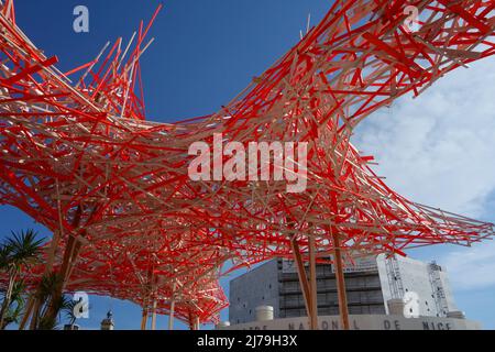 Nizza, Musée d’Art moderne et d’Art Contemporain, MAMAC, Installation Tribut an Alexander Calder von Arne Quinze // Nice, Musee d’art moderne et d’art Foto Stock