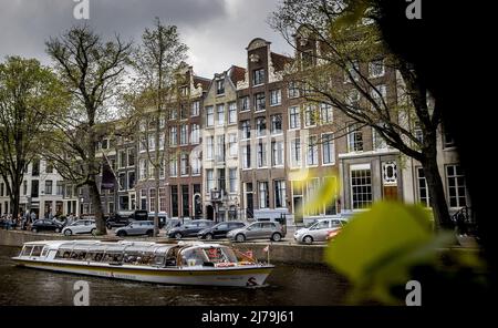 2022-05-07 13:03:19 AMSTERDAM - Canal Houses nel centro di Amsterdam. KOEN VAN WEEL paesi bassi fuori - belgio fuori Foto Stock