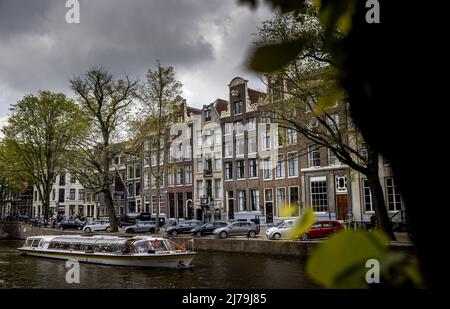 2022-05-07 13:03:17 AMSTERDAM - Canal Houses nel centro di Amsterdam. KOEN VAN WEEL paesi bassi fuori - belgio fuori Foto Stock