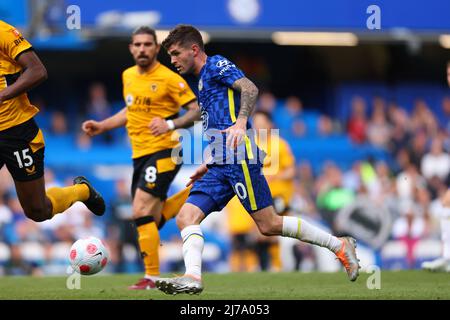 Londra, Regno Unito. 7th maggio 2022; Stamford Bridge, Chelsea, Londra, Inghilterra: Premier League Football, Chelsea versus Wolverhampton Wanderers; Christian Pulisic of Chelsea Credit: Action Plus Sports Images/Alamy Live News Foto Stock