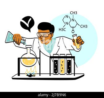 Ricerca scientifica concetto Illustrazione Vettoriale