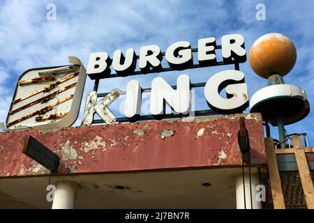 Abbandonato Burger King a una stazione di servizio nel nord di Israele Foto Stock