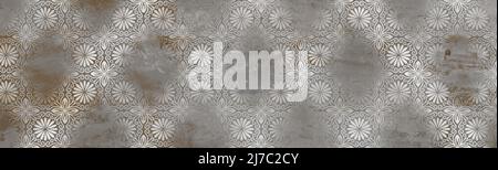 Sfondo floreale vintage, motivo retrò patchwork con sfondo rustico Foto Stock