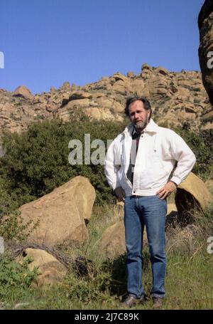 Lo scrittore rumeno Toma George Maiorescu a Los Angeles, CA, USA, circa 1987 Foto Stock