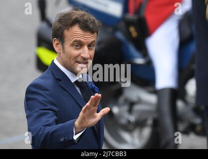 Parigi, Francia. 08th maggio 2022. Francia, PARIGI, 2022-05-08. Commemorazione del maggio 8 di Emmanuel Macron, Presidente francese . Fotografia di Credit: francois pauletto/Alamy Live News Foto Stock