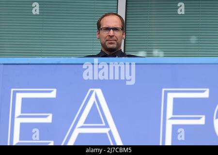 7th maggio 2022; Stamford Bridge, Chelsea, Londra, Inghilterra: Premier League Football, Chelsea contro Wolverhampton Wanderers; il consulente tecnico e delle prestazioni di Chelsea Petr Cech siede nella regia. Foto Stock